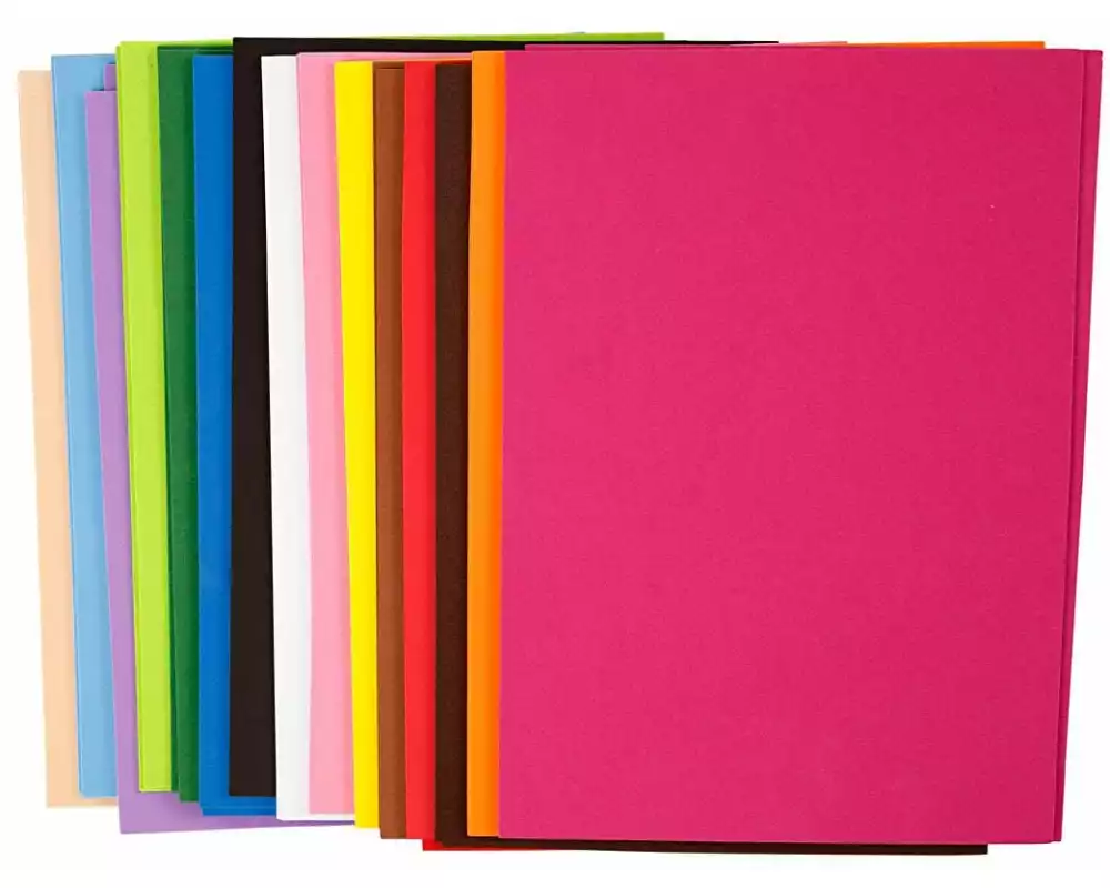 Creativ Company Moosgummi A4 Blatt 210 x 297 mm Dicke 2 mm 30 Bl. sortiert
