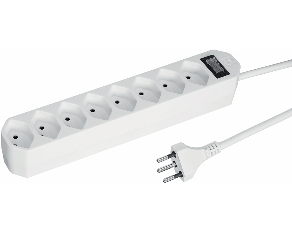 STEFFEN Steckdosenleiste Compact 200130218 8x T13, weiss