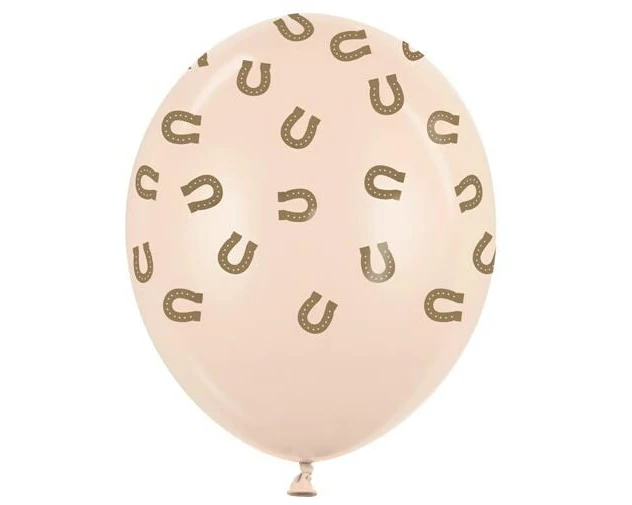 Partydeco Luftballon Hufeisen, Pastell, 30 cm, 6 Stück