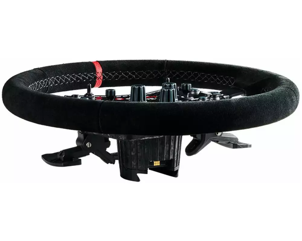 Asetek Racing GT Rim Curved Wildleder, Schwarz, 340 mm