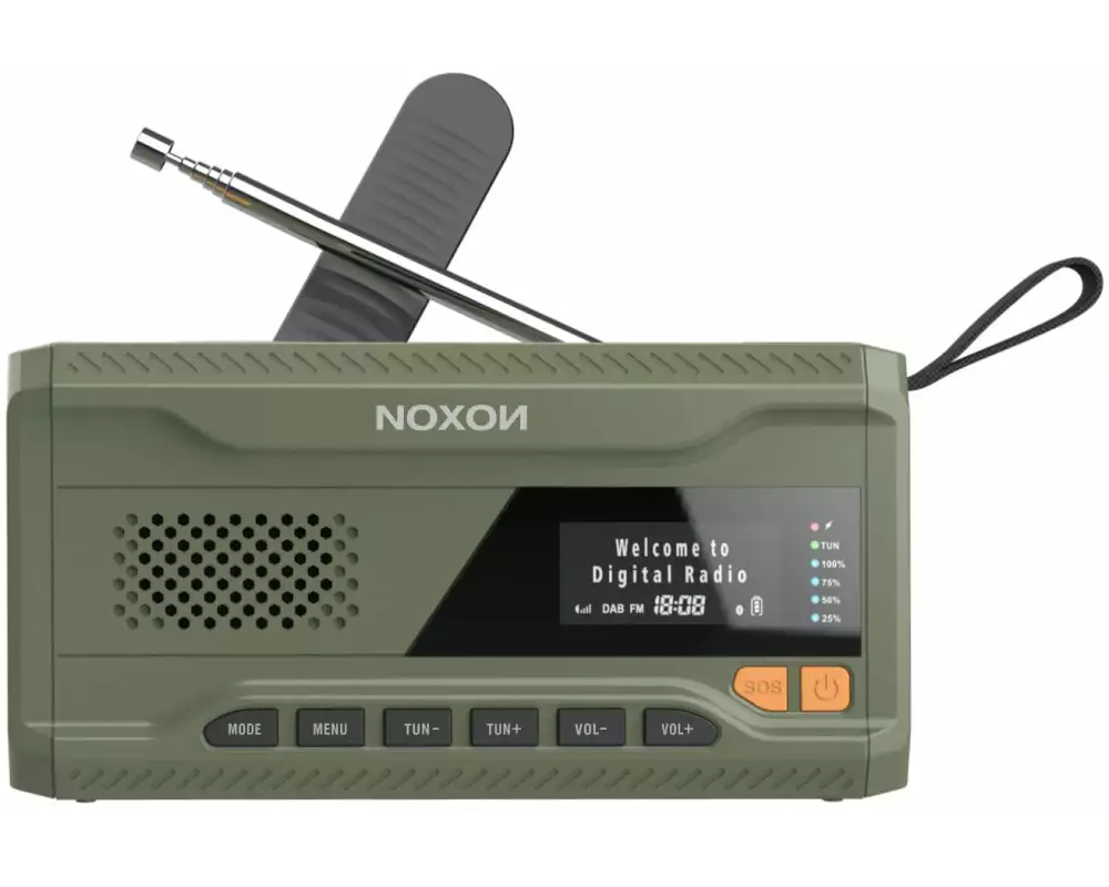 Noxon DAB+ Radio Dynamo Solar 211 Grün