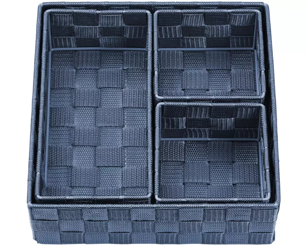 diaqua® Aufbewahrungskorb Irina 4 Stück, Blau