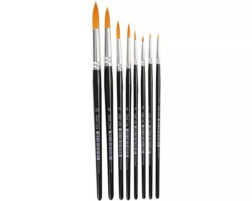 Creativ Company Nylonhaarpinsel 0-22 8 Stück