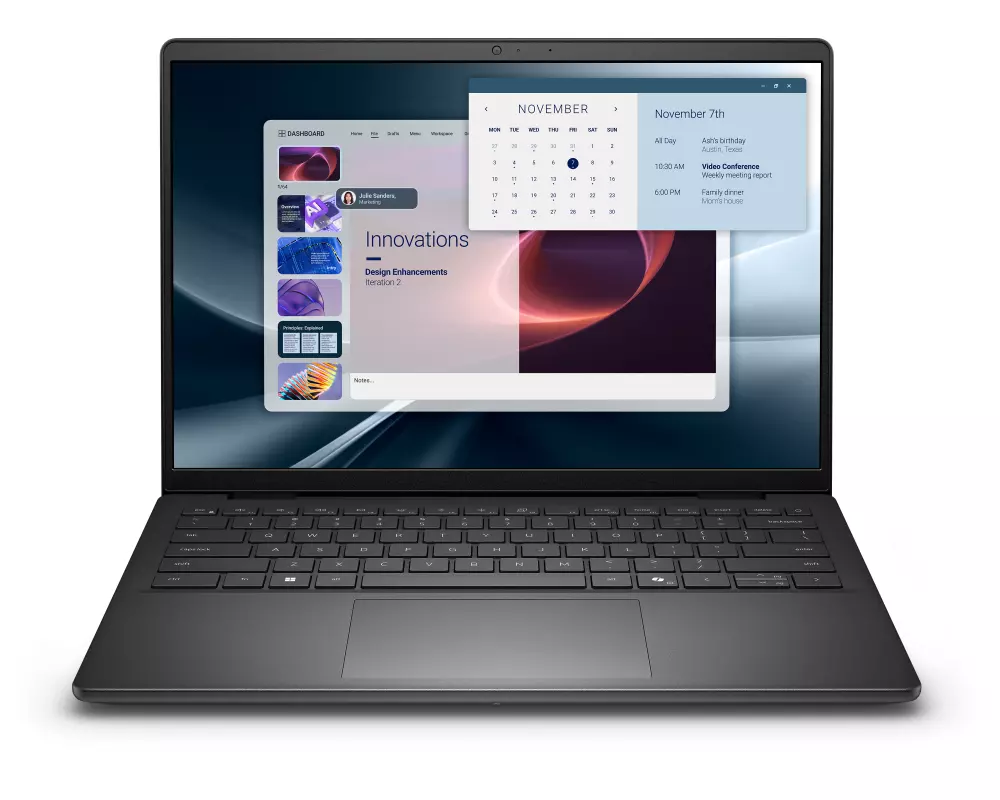 DELL Pro 14 Essential PV14255 AMD Ryzen™ 5 220 Laptop 35,6 cm (14") Full HD+ 16 GB DDR5-SDRAM 512 GB SSD Wi-Fi 6 (802.11ax) Windows 11 Pro Schweiz Schwarz