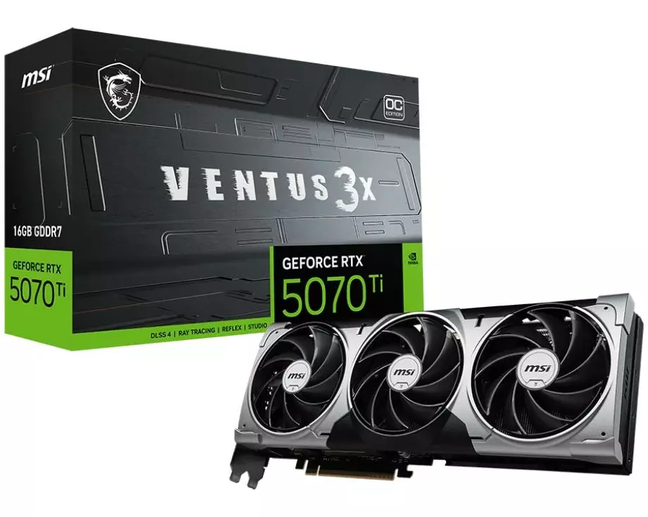 MSI Grafikkarte GeForce RTX 5070 Ti VENTUS 3X OC 16 GB