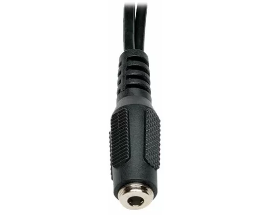 EATON TRIPPLITE 3.5mm 4-Position to 3.5mm, 3-Position, Audio Headset Splitter, Adapter Cable, F/2xM, 6ft. 15.2cm
