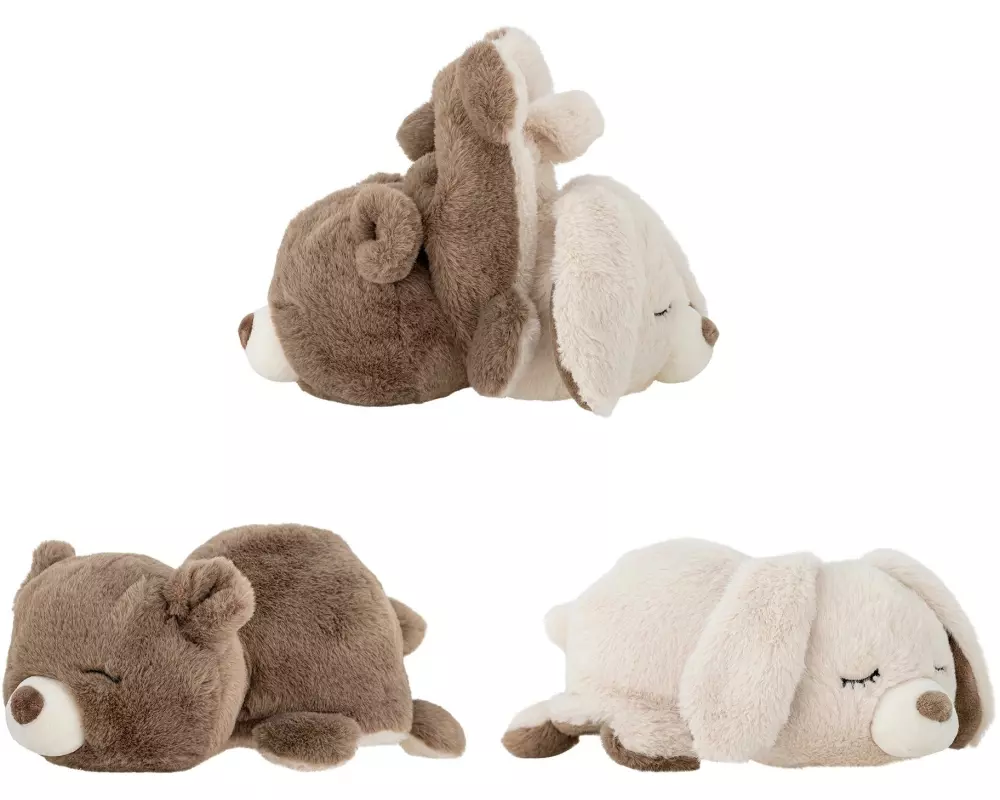 Bloomingville Plüsch Berta Beige, Braun