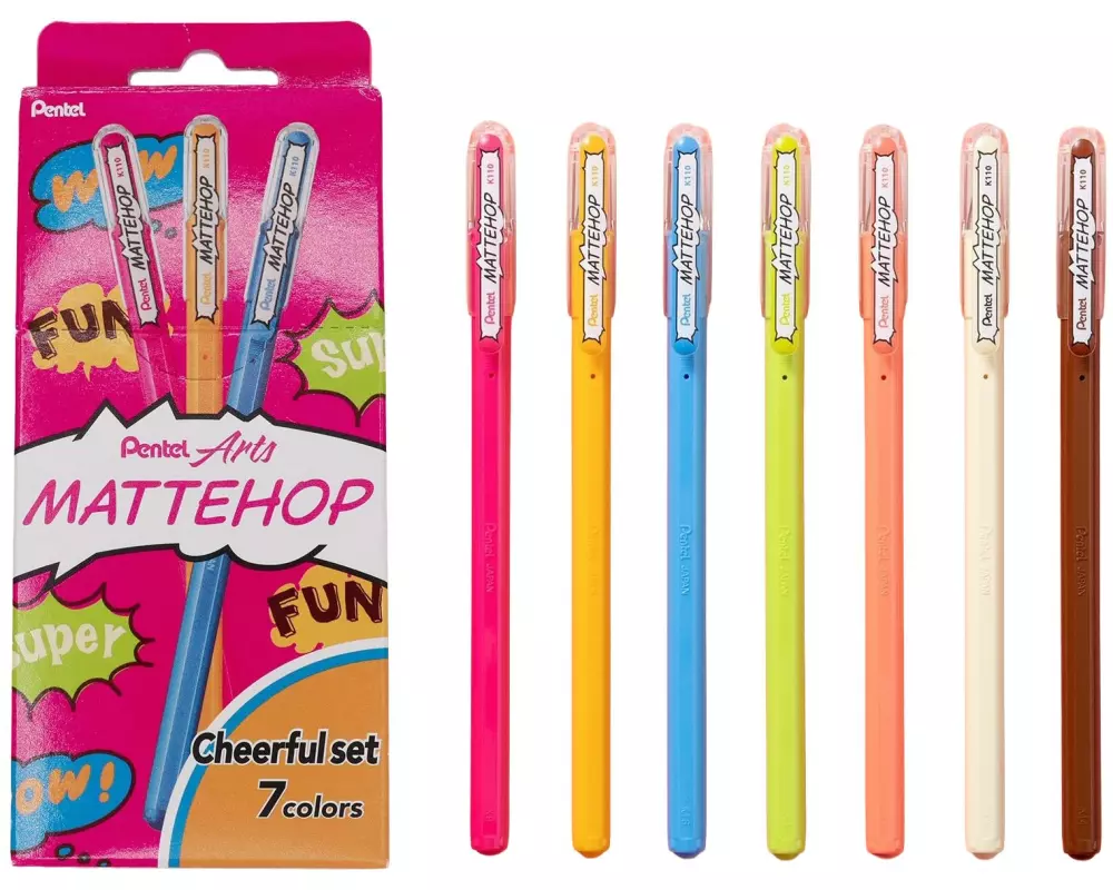 pentel Gelschreiber Mattehop Cheerful 1 mm, Mehrfarbig