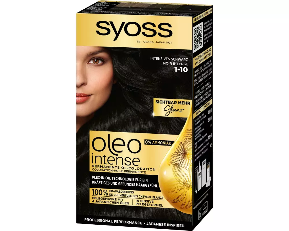 Syoss oleo intense Haarcoloration Oleo Intense 1-10 Intensives Schwarz