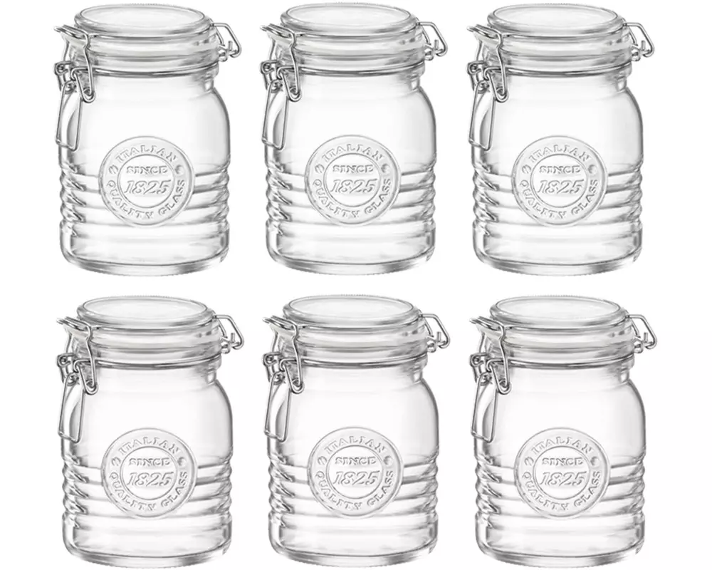 Bormioli Rocco Einmachglas Officina 1825 750 ml, 6 Stück