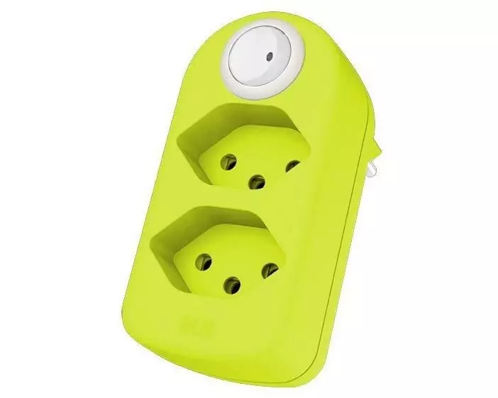 Max Hauri Mehrfachstecker maxAdapt BS, 2 x T13, Schalter, Fl-Gelb