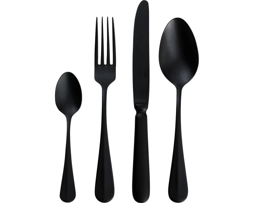 Sola Besteck-Set Baguette Vintage Schwarz, matt, 24-tlg.