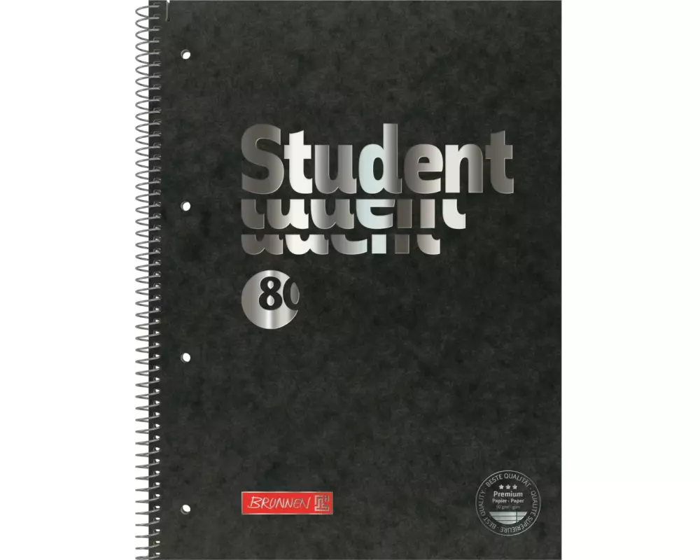 Brunnen Collegeblock Premium Fact A4, Liniert, Braun