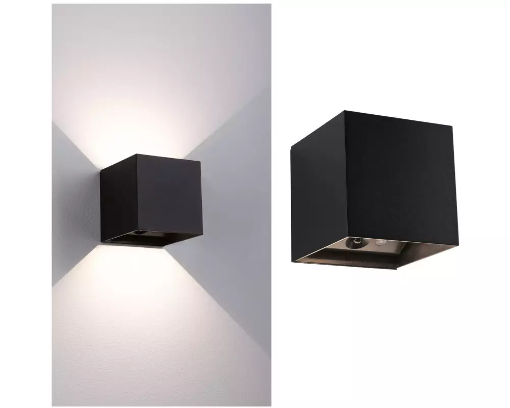 Paulmann Akkuwandleuchte Nyara IP44, Schwarz