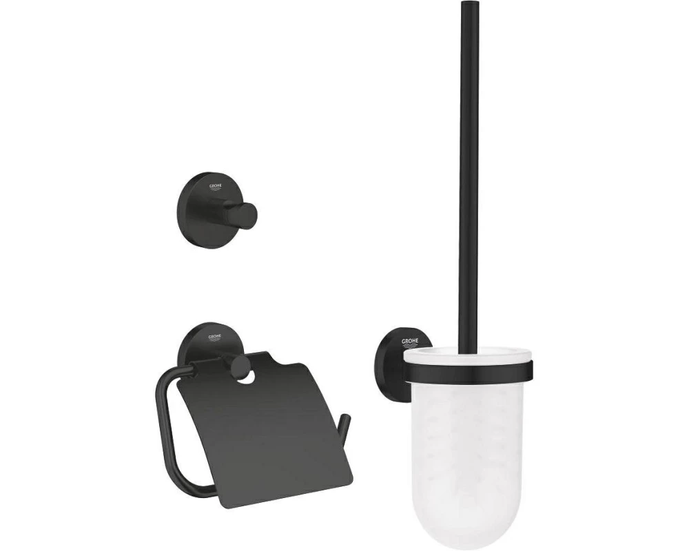 GROHE QuickFix Start 3-in-1 Glas Metall Schwarz Matt