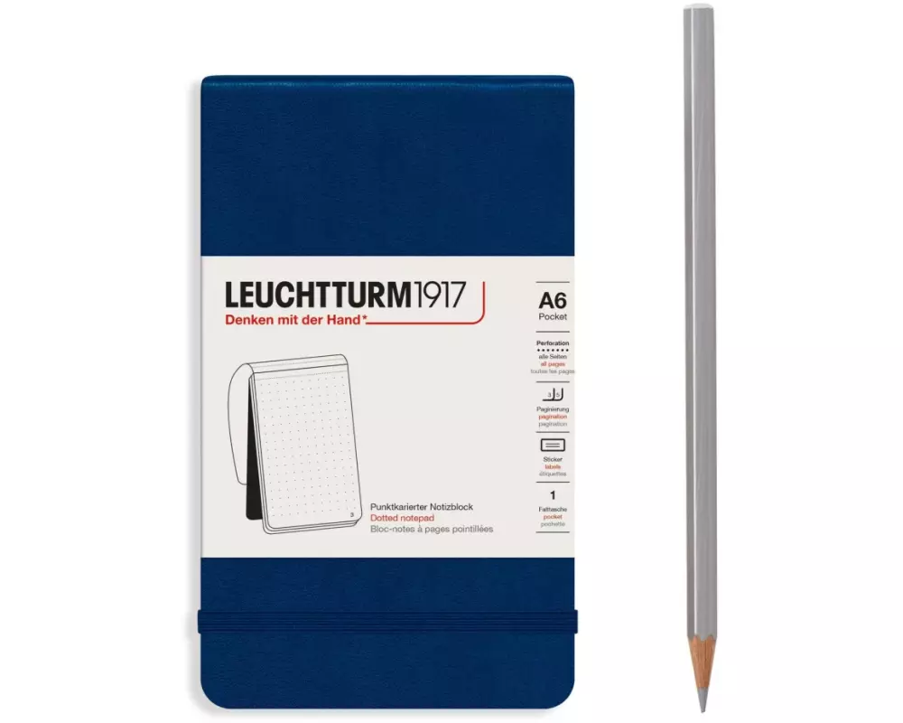 Leuchtturm Notizblock Reporter A6, Dotted, Marine