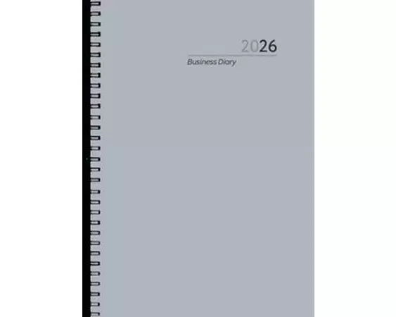 Simplex Wochenagenda Wire-O 16.9 x 24 cm, 2026, Silber-Grau