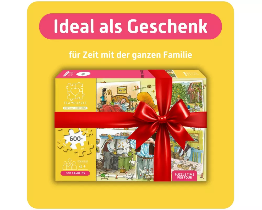 Teampuzzle Puzzle Pettersson und Findus