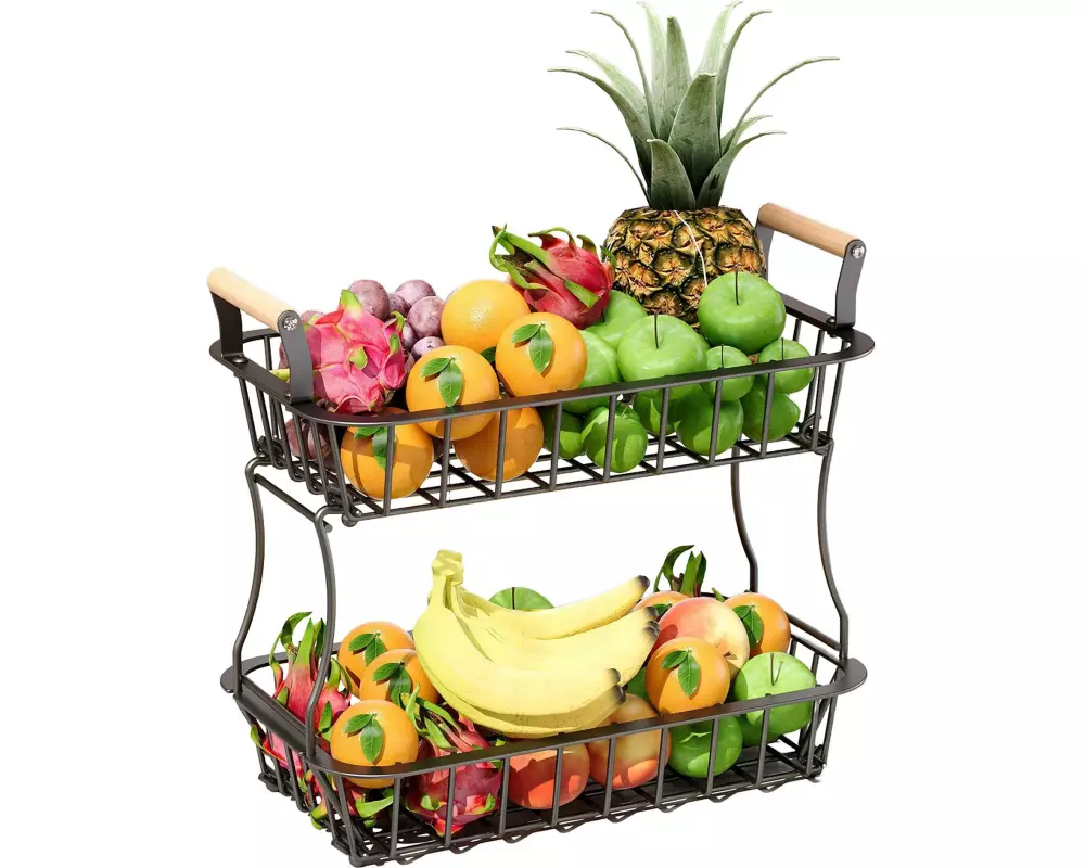 relaxdays Etagere 34 x 27 cm Schwarz