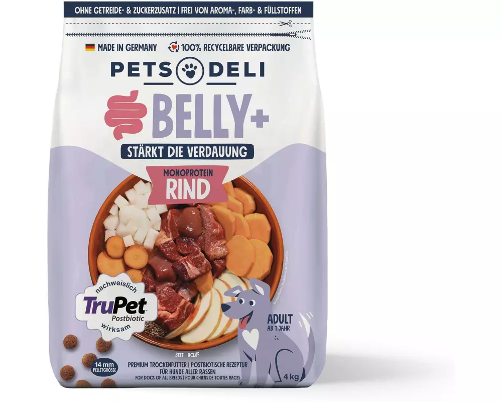 Pets Deli Belly+ Solution Rind, Postbiotika, 4 kg