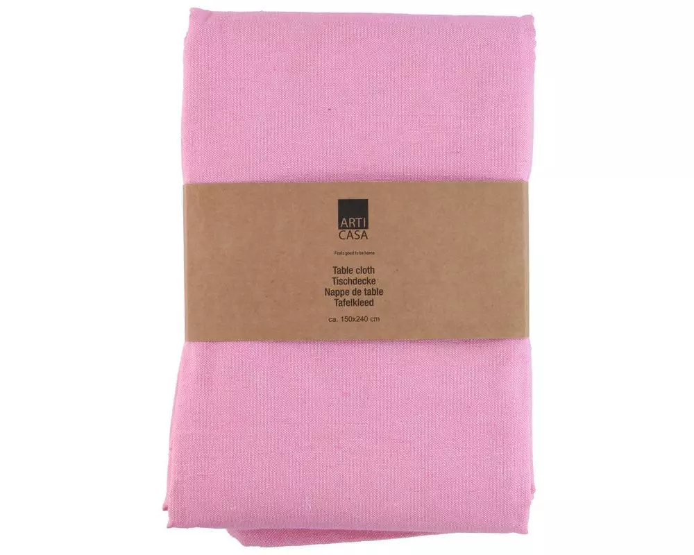 Arti Casa Tischdecke 240 cm x 150 cm, Rosa