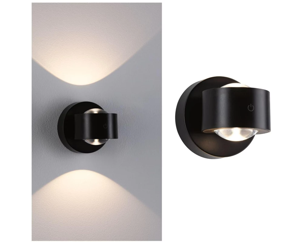 Paulmann LED Akkuwandleuchte Zorik 2700K dimmbar Schwarz