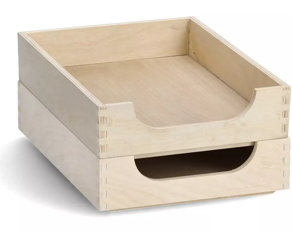 Zeller Present Ablagekorb Birke Braun