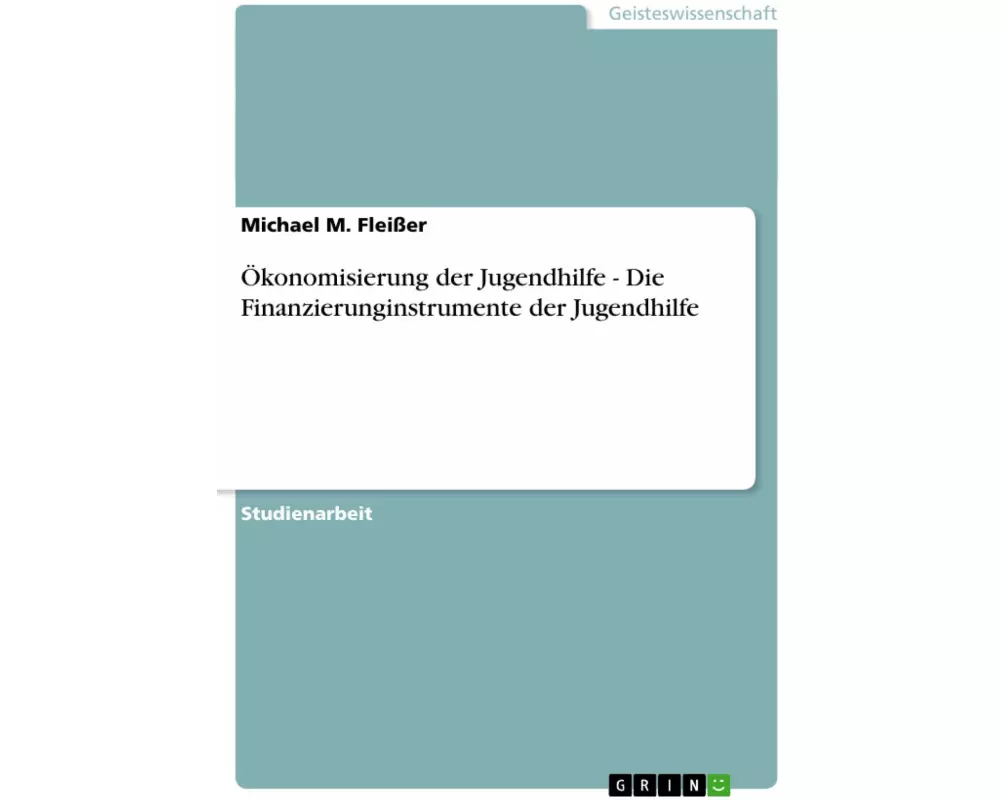 Ökonomisierung der Jugendhilfe - Die Finanzierunginstrumente der Jugendhilfe