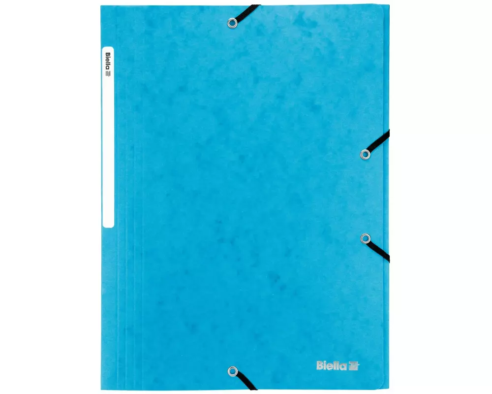 Biella Gummibandmappe A4 Karton, Hellblau