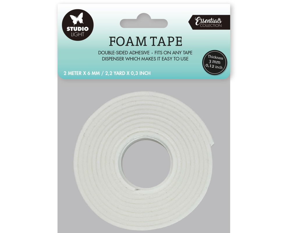 SIZZIX Schaumklebeband 0.3cm FOAMT04 doppelseitig 2 Meter