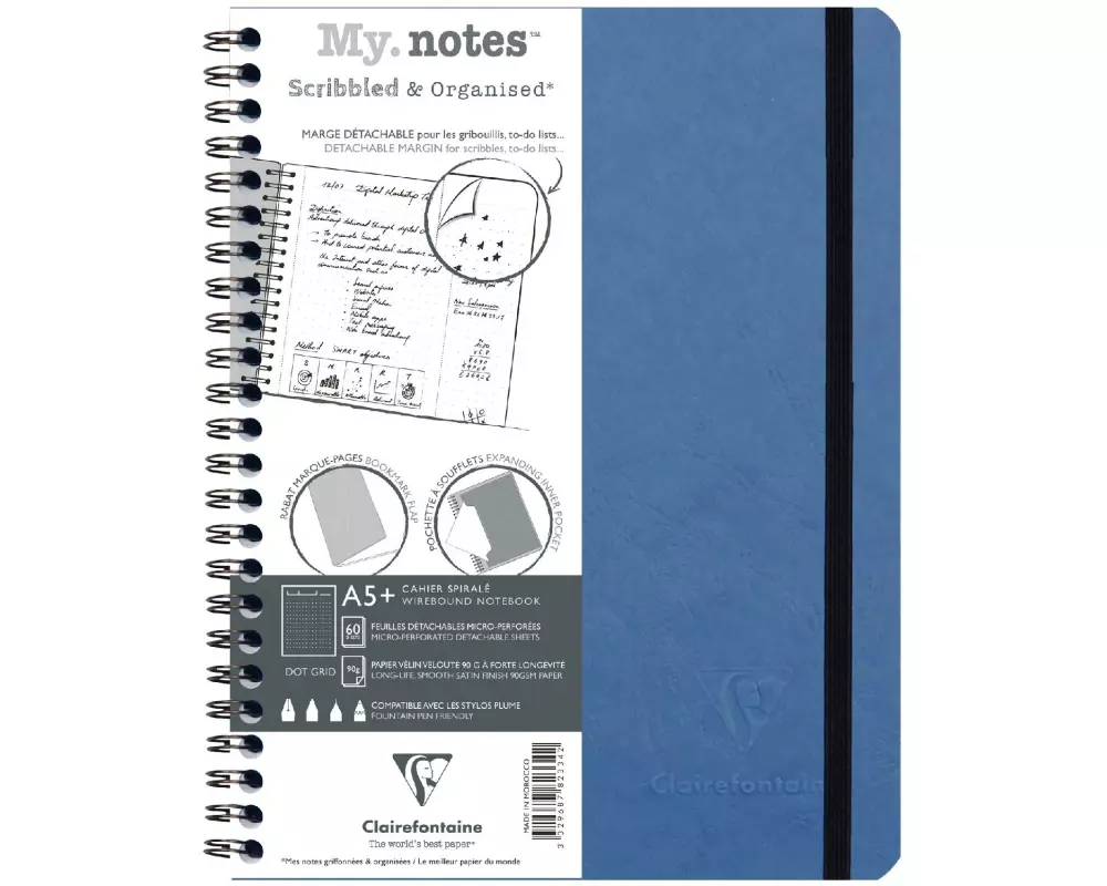 Clairefontaine Notizbuch AgeBag A5+, dotted, Blau