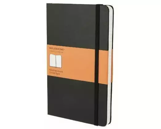 Moleskine Classic Notebook, Large, Ruled, Black, Hard Cover (5 x 8.25)