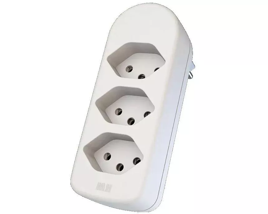 Max Hauri Mehrfachstecker maxADAPT 3 x T13, Weiss