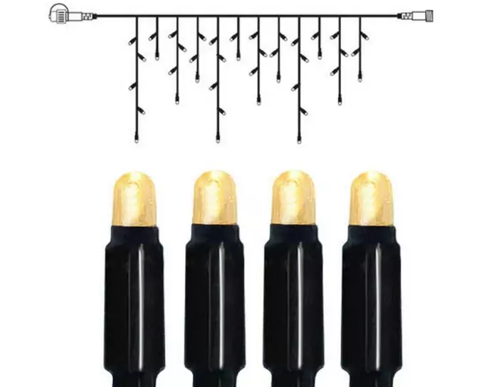 Star Trading System 24 Extra, Icicle, 150 cm x 70 cm, Schwarz, Warmweiss