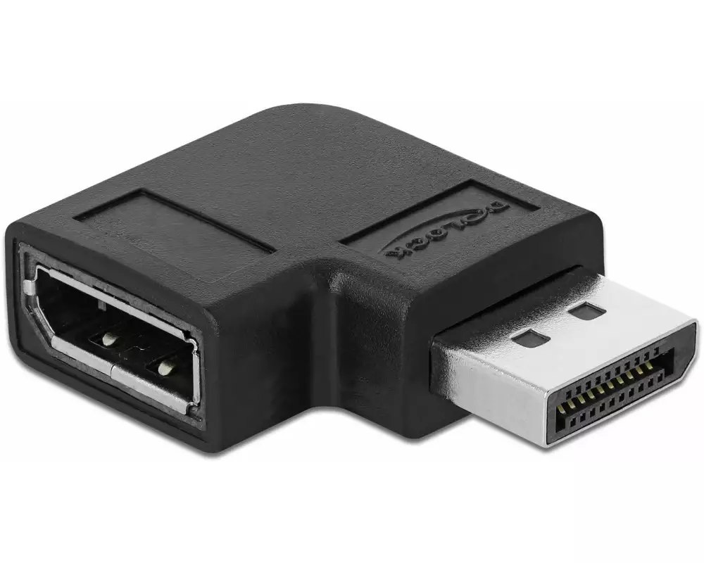 Delock Adapter DisplayPort - DisplayPort, 8K/60Hz rechts gewinkelt