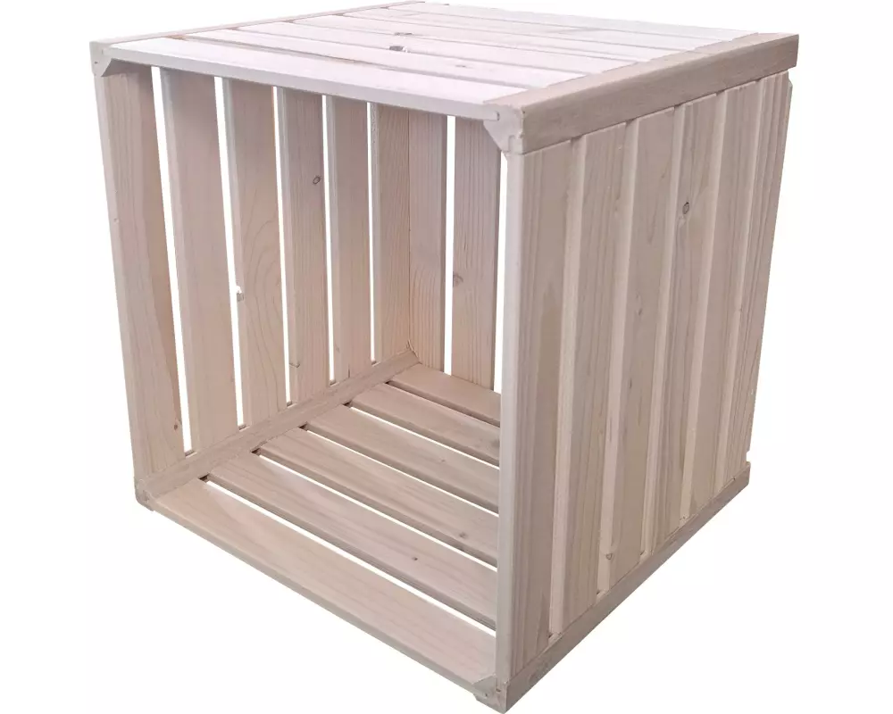 Holz Zollhaus Holzharasse Weiss, 35 x 35 x 32 cm