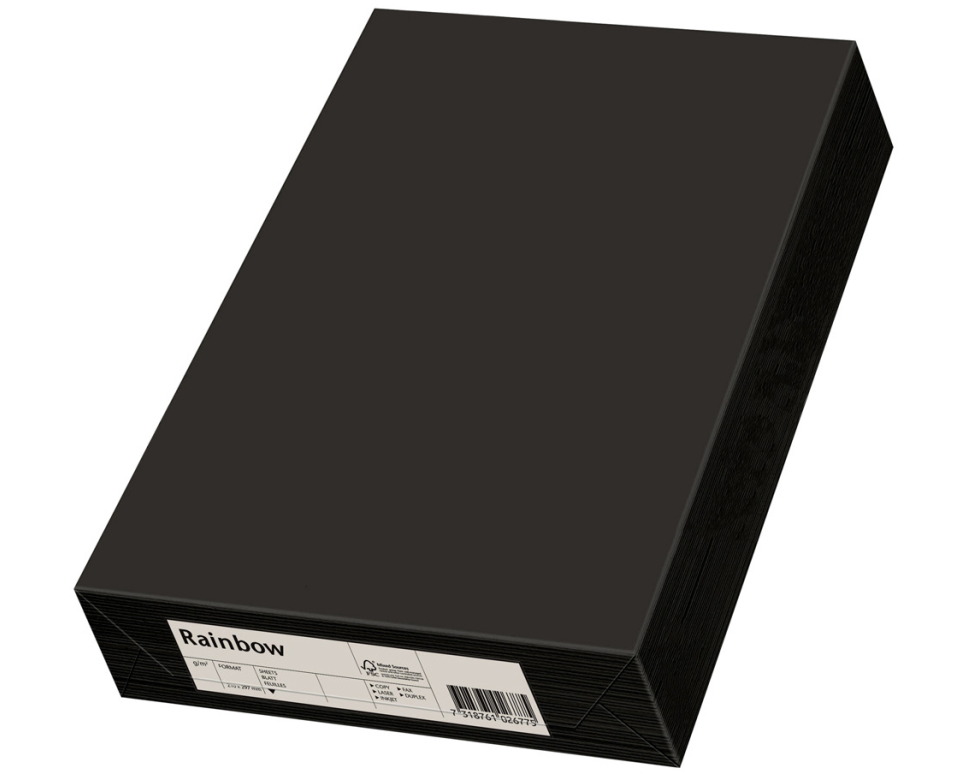 RAINBOW Papier schwarz/99 A3 88042833 FSC, 120g 250 Blatt