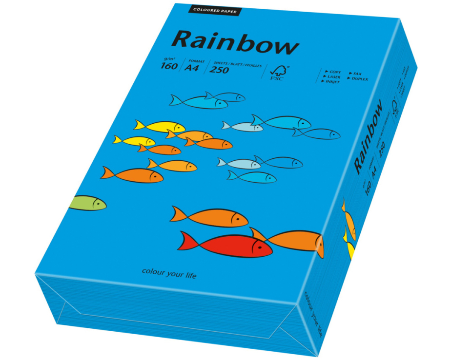 RAINBOW Papier intensivblau/88 A4 88042769 FSC, 160g 250 Blatt
