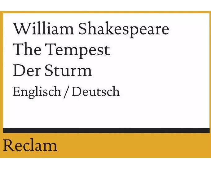 The Tempest / Der Sturm. Englisch/Deutsch