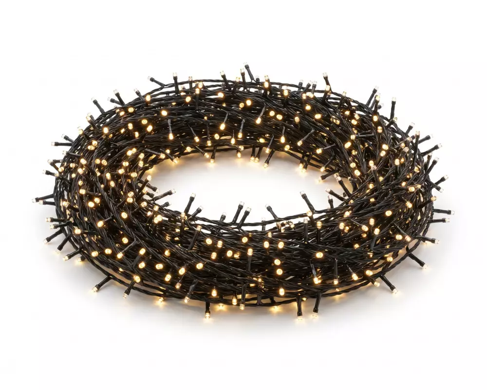 COCON Lichterkette Fenstersims, 720 LEDs Warmweiss, 9.3 m