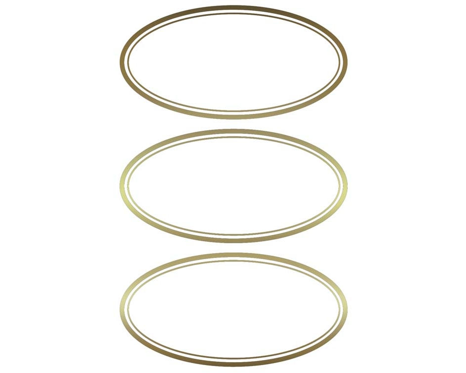 Z-DESIGN Haushaltetiketten 59419 Goldrand 2 Stück