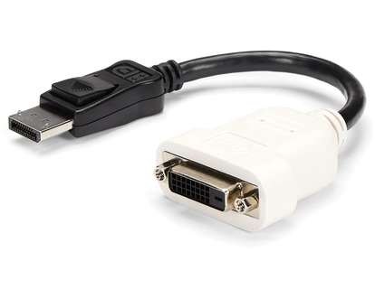 StarTech.com DisplayPort to DVI Adapter, DisplayPort to DVI-D Adapter/Video Converter 1080p, DP 1.2 to DVI Monitor, Latching DP Connector