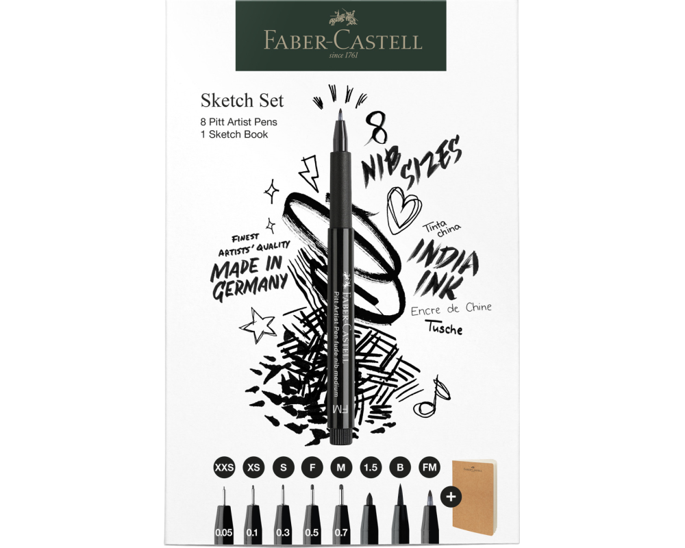 FABER-CASTELL Pitt Artist Set 267102 Stift und Skizzerbuch