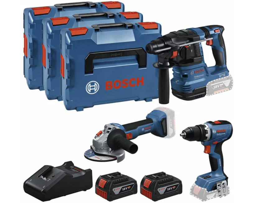 Bosch 3 Tool kit 18V GSR+GBH+GWS+2x GBA 5.0 Ah+GAL 18V-40 0.615.A50.09G