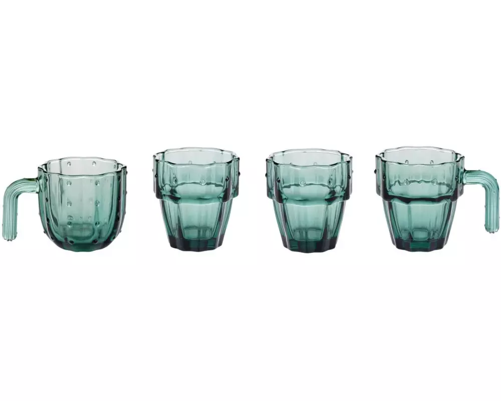 alpina Trinkglas Kaktus 240 ml, 4 Stück, Grün