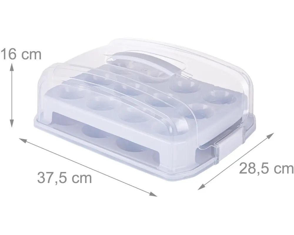 relaxdays Muffin Transportbox für 24 Stück