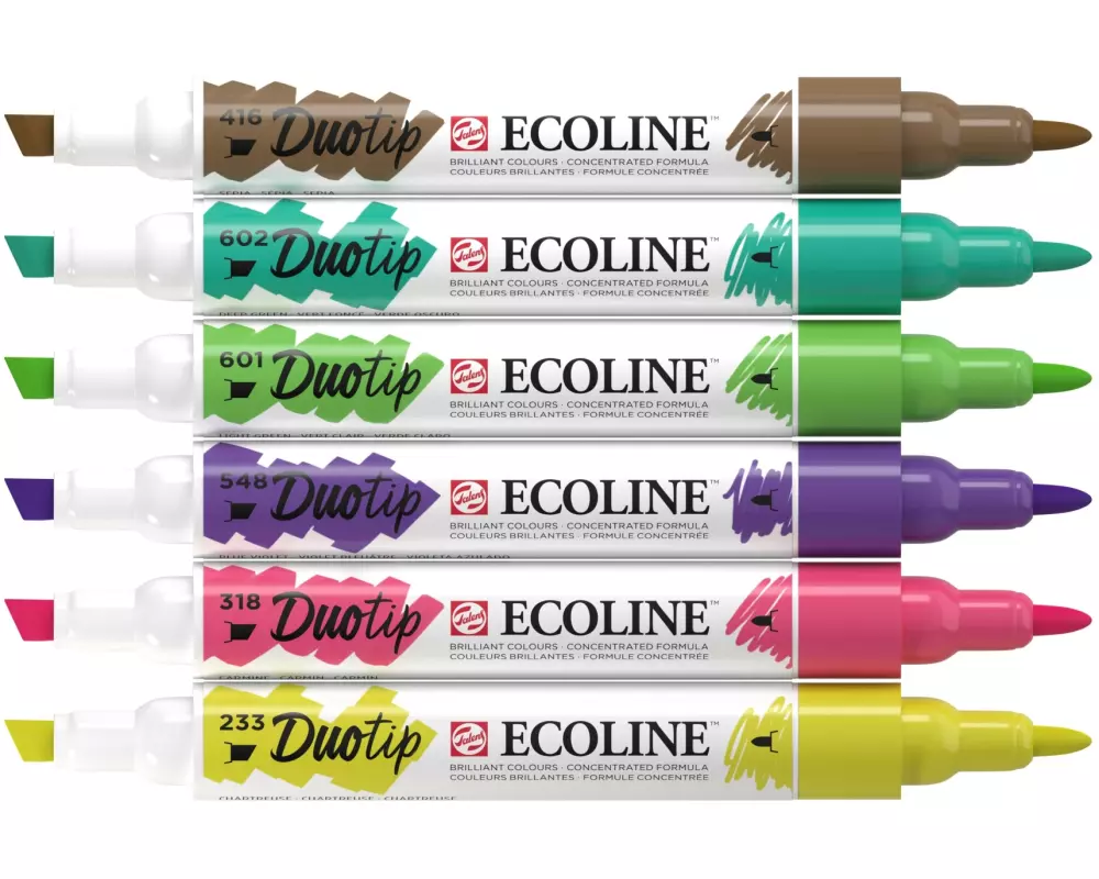 Talens Filzstift Duotip Botanic 6 Stück