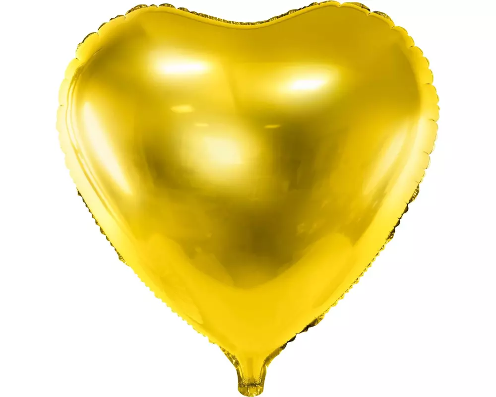 Partydeco Folienballon Herz Gold