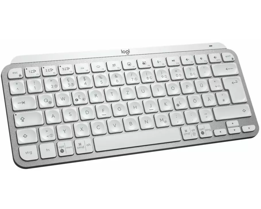 LOGITECH MX Keys, Mini, Minimalist, Wireless, Illuminated, Keyboard - PALE GREY - (FR) - CENTRAL