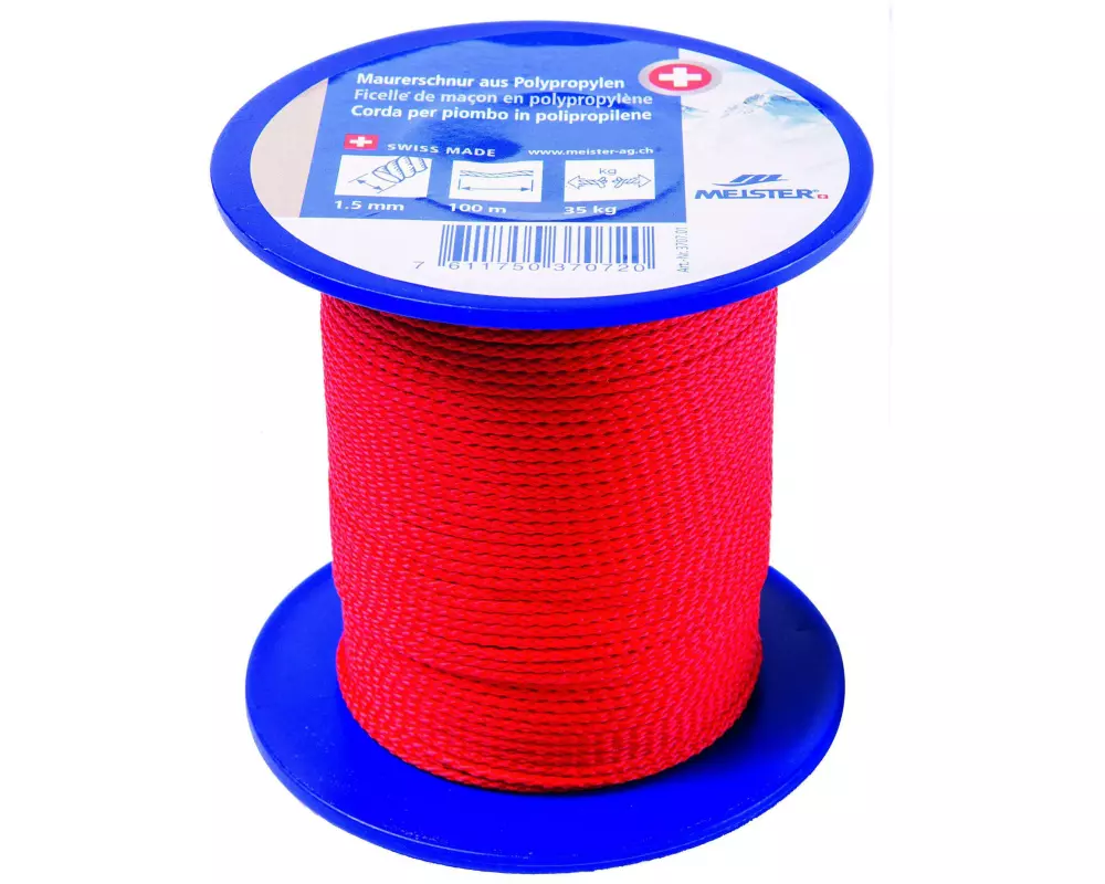 Meister Maurerschnur Ø 1,5 mm, 100 m, 35 kg, Rot